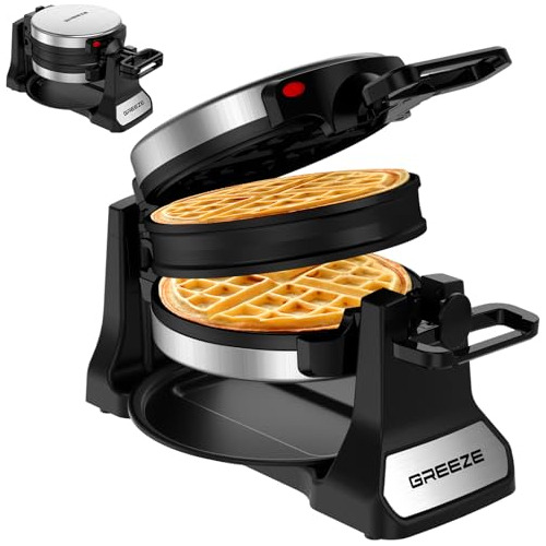 Waffle Maker, Double Belgian Waffle Maker 180°flip, 1400w Wa