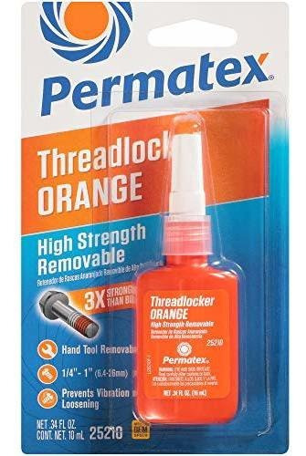Perno, Permatex 25210 Threadlocker Naranja Extraíble De Alta