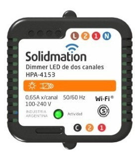 Imagen 2 de 3 de 4153 Dimmer Led Wifi De Dos Canales - Solidmation