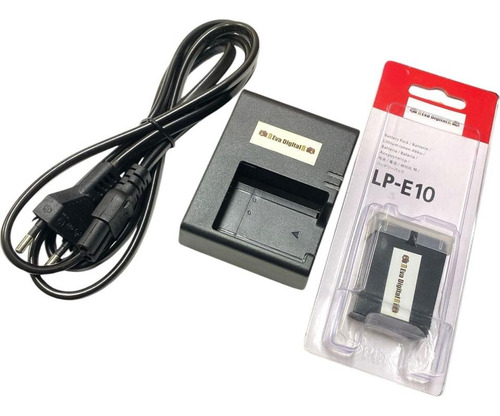 Kit Lp-e10 + Carregador Lc-e10 Compativel C/500d / 2000d