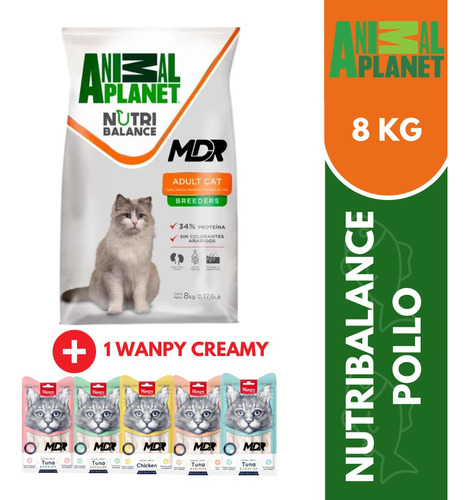 Animal Planet Nutri Balance Gato 8kg | Solo Stgo | Mdr