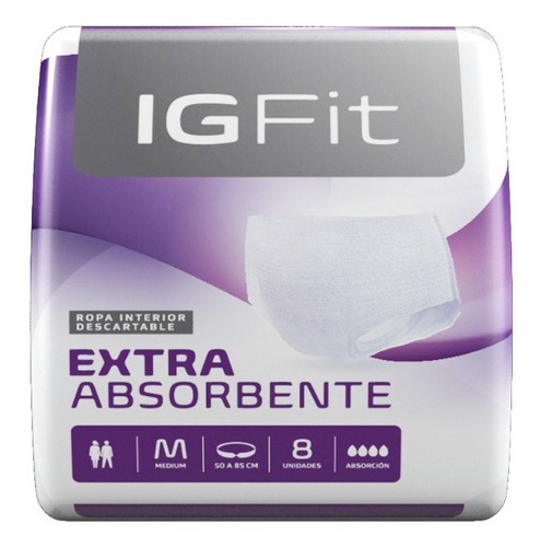 IGFit ropa interior mediano paquete de 8 unidades