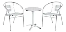 Comprar Juego Rex Mesa Redonda De Aluminio + 2 Sillas Aluminio Exterior