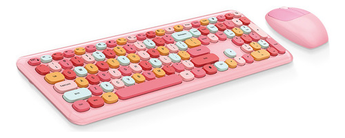 Combo Keycaps Girl Pink 2.4 G Para Wireless 110 Round Set 66