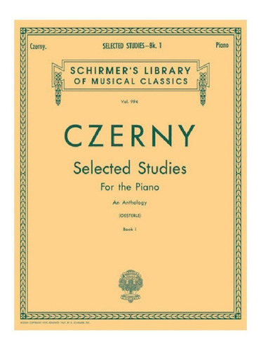 Selected Studies For The Piano Book I / Estudios Selectos 1.