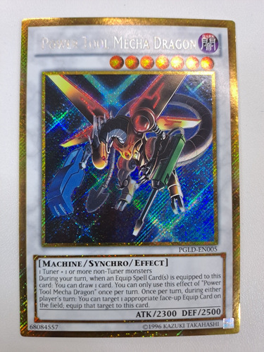 Power Tool Mecha Dragon Pgld-en005 Gold Rare Yugioh 