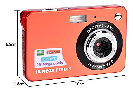 Mini Cámara De Bolsillo, Pantalla Lcd De 18 Mp, Zoom 8x, Cap