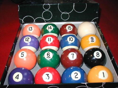 Juego De Bolas Para Pool Ø 57mm Y Blanca Ø 60mm Envio Gratis