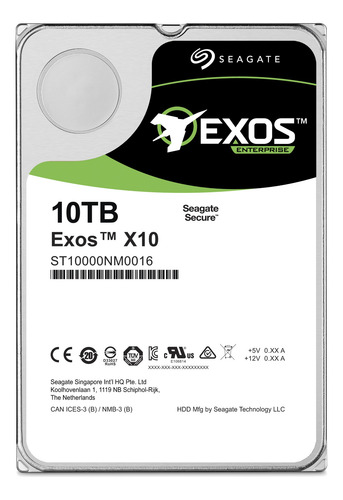 Imagen 2 de 10 de Disco Duro Interno Seagate Exos X10 St10000nm0016 10tb