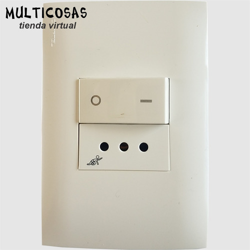 Imagen 2 de 7 de Tomacorriente 3 En Línea + Llave Bipolar Conatel Presta