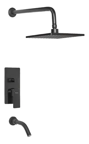comprar Griferia Ducha Embutir Monocoman Peirano Soria Black 80-192 Acabado Mate Color Negro