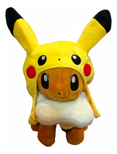 Peluche Pokemon Pikachu Disfrazado Grande Con Capucha 35cm 