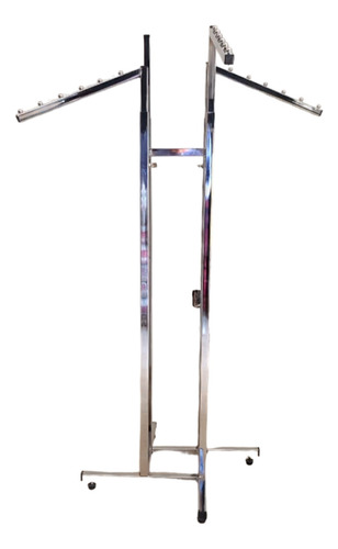 Rack Exhibidor P/ropa Con 4 Brazos Ajustable Cromado