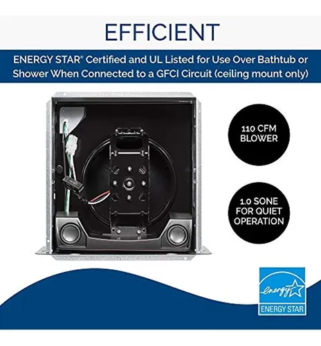 Broan Spk110 110-cfm 1.0-sones Fanático De Altavoz Con Tecno