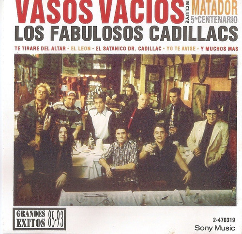 Cd Los Fabulosos Cadillacs - Vasos Vacíos 1993 Brasil 