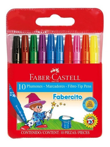 Faber Castell Fabercito Marcador Corto 10 Unid