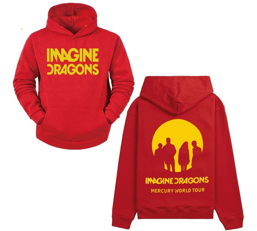 Buzo Canguro De Imagine Dragons / Logo Rock Internacional 12