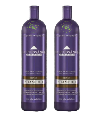 Kit 2 Shampoo Matizador Violeta Silver La Puissance 1000 Ml