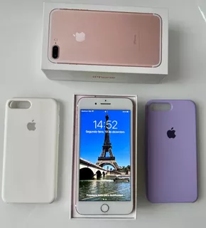 iPhone 7 Plus Rosé Com Caixa E Brinde!
