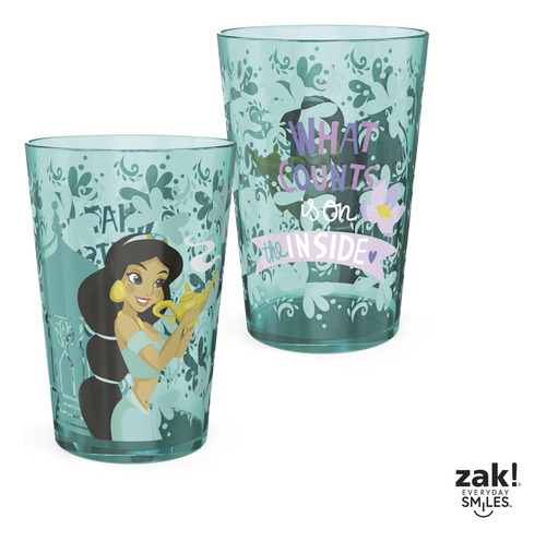 Set De Vasos Zak Designs Disney Princess, 430 Ml, Para Niños