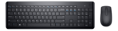 Kit de teclado y mouse inalámbrico Dell KM117 Español de color negro