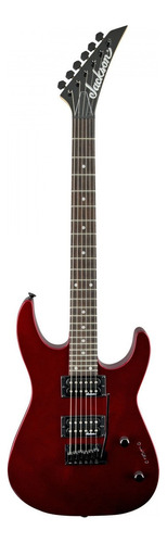 Guitarra Eléctrica Jackson Js Series Js12 Dinky De Álamo Metallic Red Brillante Con Diapasón De Amaranto