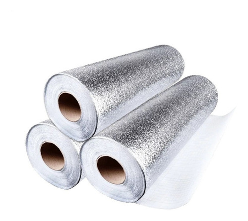 Imagen 1 de 9 de Papel Aluminio Adhesivo Para Pared O Muebles; 40cm X 3mt