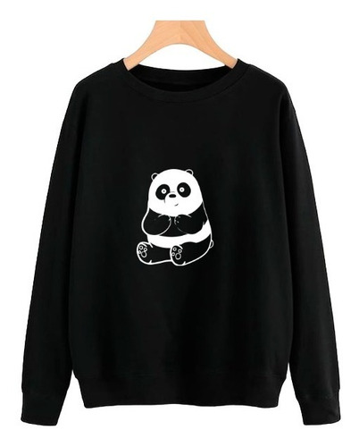 Hoodies Negro De Mujer, Panda Osos Escandalosos