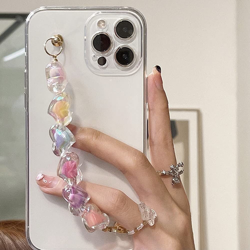 Imagen 2 de 7 de Funda Para iPhone 7 8 Plus X Xs Xr Cadena Corazon Colores