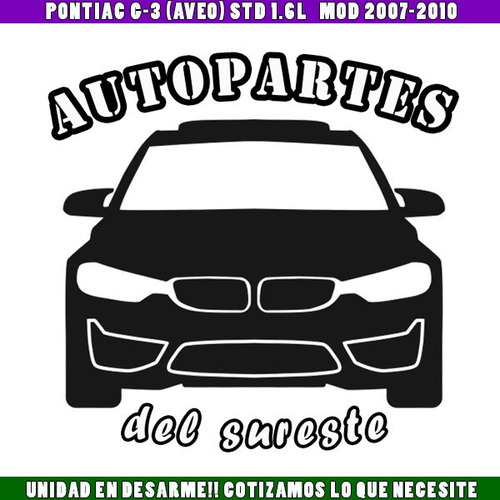 Caliper De Freno Delantero Der. Pontiac G3 1.6l Mod 07-10 (Usado)