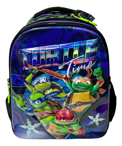 Fm Mochila Preescolar Kinder Chica Tortugas Ninja 02778