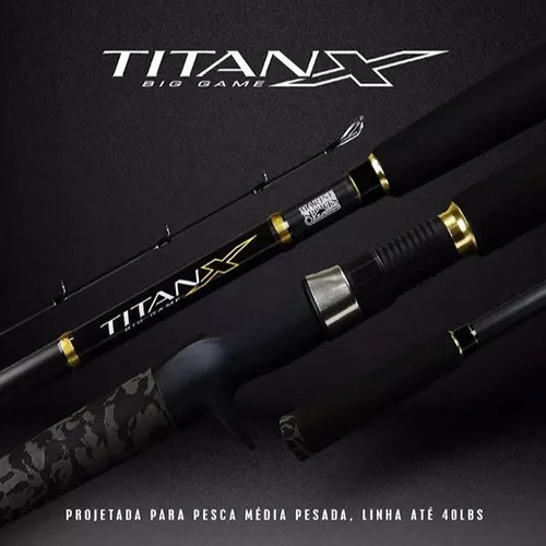 Vara Marine Titan X Txbg C802h 2,44m 20-40lb P/ Carretilha
