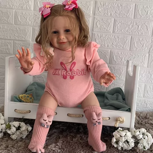 Brastoy Bebê Reborn Princesa Rosa 55 Cm Ig 520