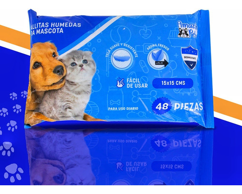Toallitas Húmedas Para Mascotas - Pack De 3 Unidades