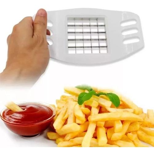 Cortador Papas Fritas Baston Acero Cocina Utensilio Pack X10