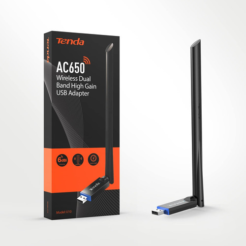 Adaptador Wifi Usb Tenda U10 Ac650 Ac1300 Dual Band