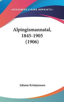 Libro Alpingismannatal, 1845-1905 (1906) - Kristjansson, ...