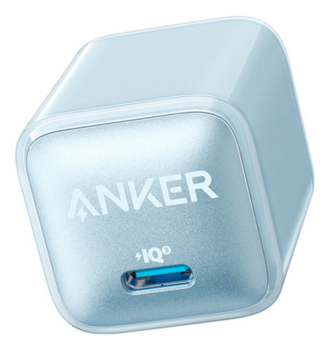 Cargador De Pared Anker 20w Usb-c Inteligencia Iq3 Azul Color Celeste