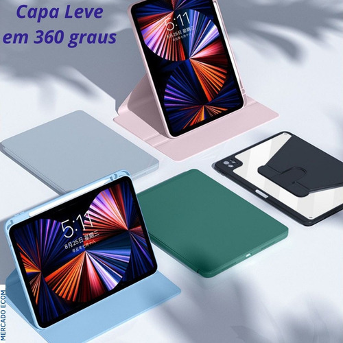 Capa Case Pasta Giratória 360 P/ iPad Air 4 E 5 Modelo 2022