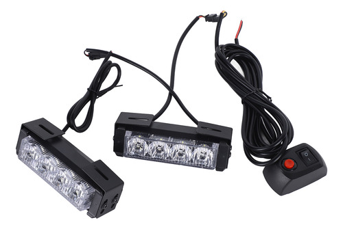 Barra De Luces Estroboscópicas De 24 W, 12 V, 8 Led, Adverte