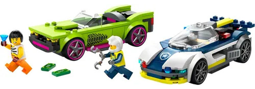 Lego City Police Car And Muscle Car Chase