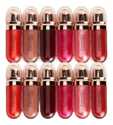 Gloss Labial Super Brilhante 3d Hidratante Maquiagem Febella