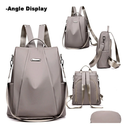 I Mochila Oxford Impermeable Para Mujer, Antirrobo C