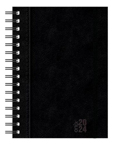 Agenda 16x22 Uomo Negro 352 Paginas Espiral Ag24a011 Año 24 Portada