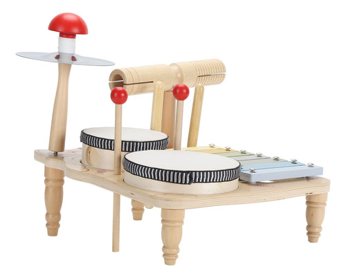 Juego De Instrumentos De Batería De Madera Para Niños, Rompe