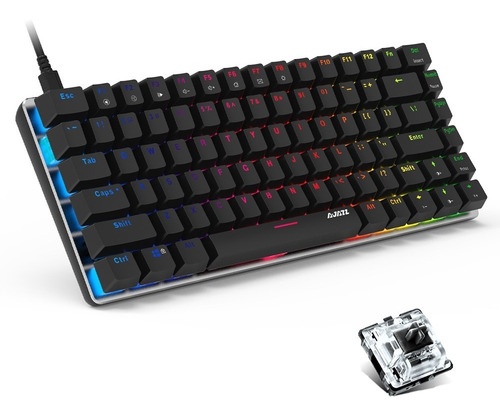 Teclado Negro Gamer Rgb, Mecánicos Al 60%