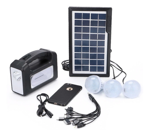 Kit Solar Emergencia Camping 220v Ampolletas 30 Hrs Ml1162