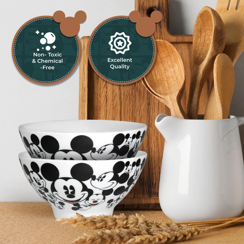 All Over Mickey - Tazón Para Sopa/cereales, Juego De 4