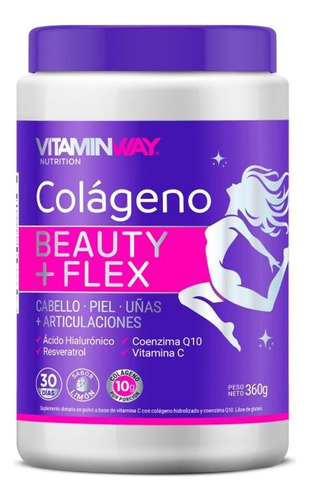 Colageno Beauty+flex Vitamin Way 360g Sabor Limón