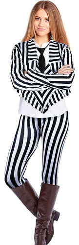 El Kit De Rayas Verticales En Blanco Y Negro Para Mujer I...